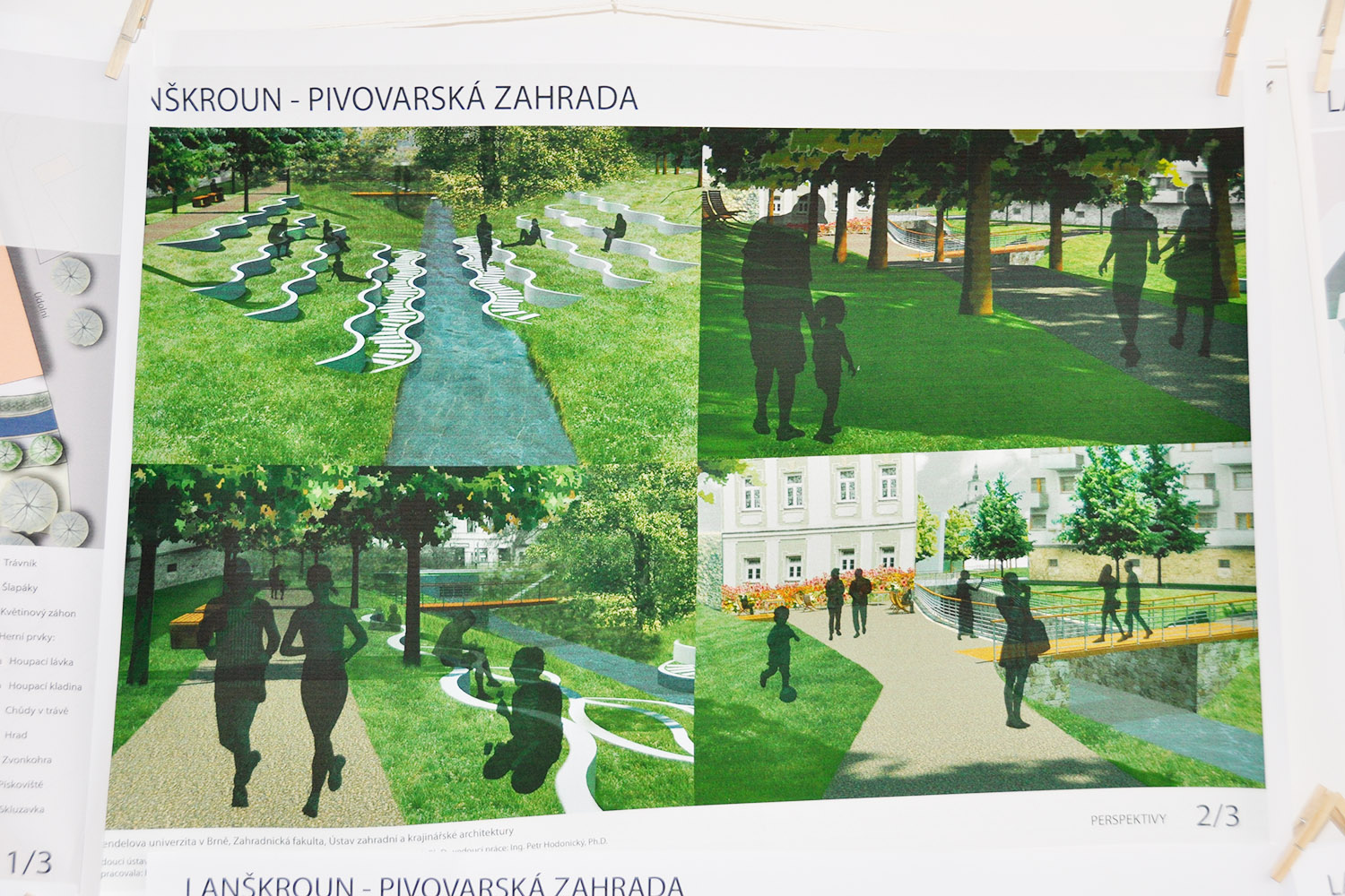 Návrhy Pivovarské zahrady v Lanškrouně