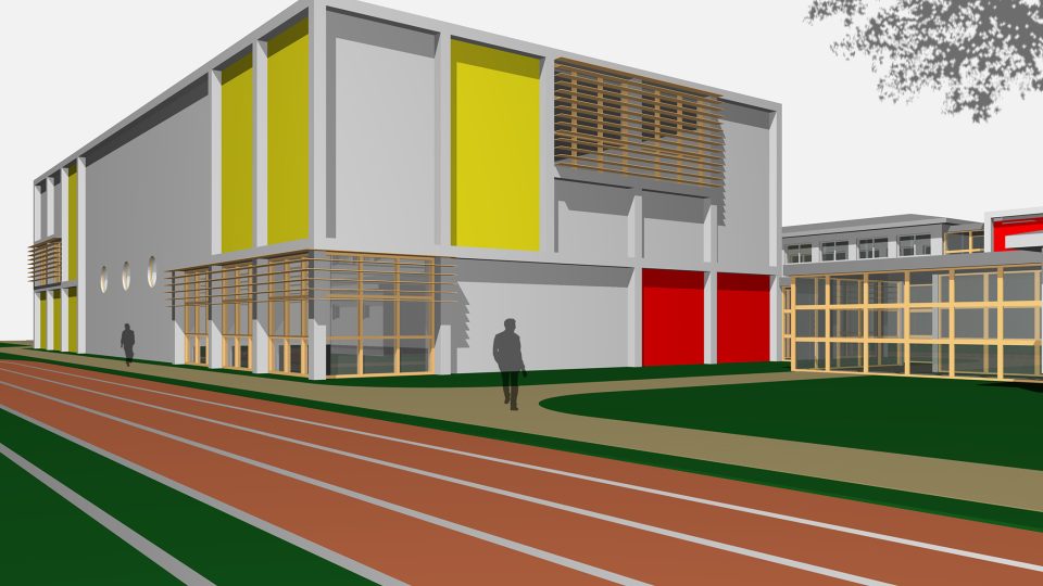 Vizualizace nového pavilonu základní školy