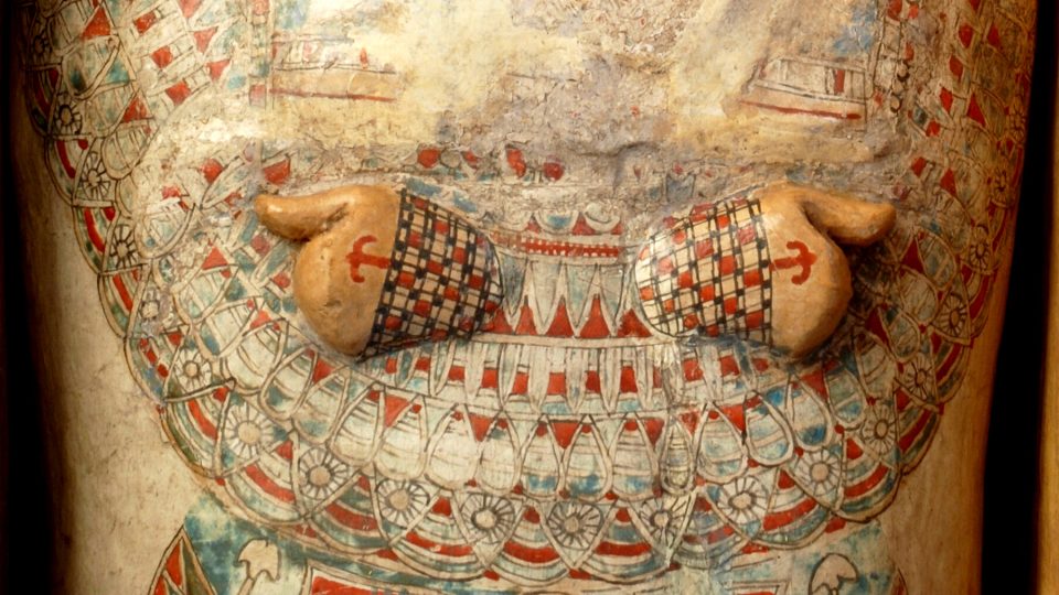 Detail výzdoby kartonážového obalu mumie