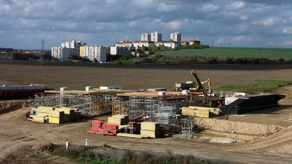 Obchvat Chrudimi - stav na konci října 2014