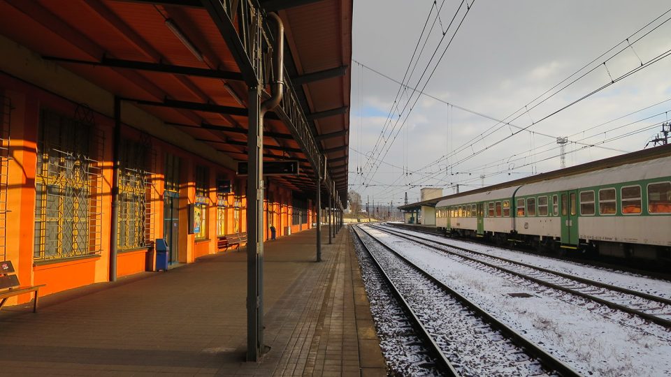 Nástupiště na nádraží v České Třebové