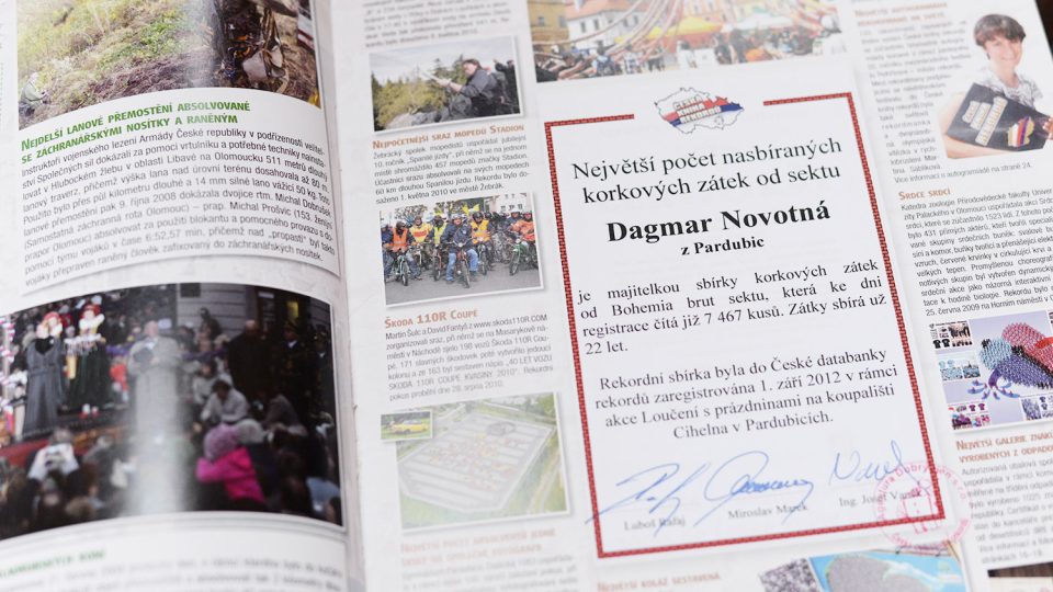 Sbírka Dagmar Novotné byla v září 2012 zapsaná do České knihy rekordů