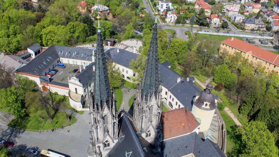 Pohled na přemyslovský hrad v Olomouci