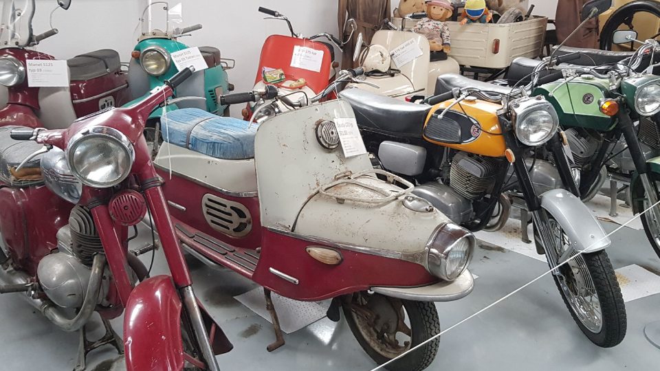 Motorky v Muzeu techniky v Telči