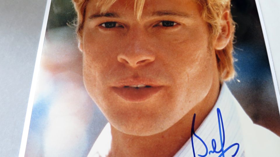 Brad Pitt a jeho podpis