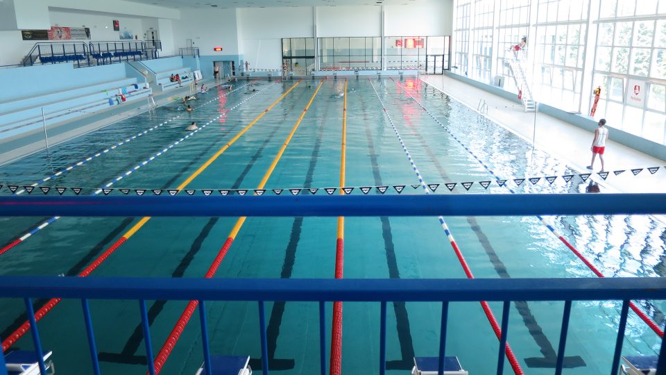 Padesátimetrový plavecký bazén  Aquacentra Pardubice .JPG