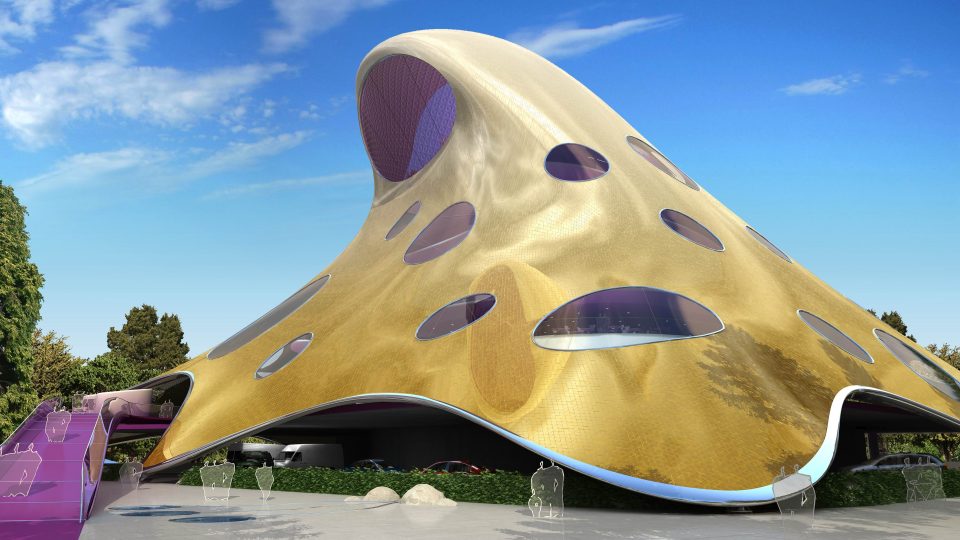 Návrh Národní knihovny na Letenské pláni