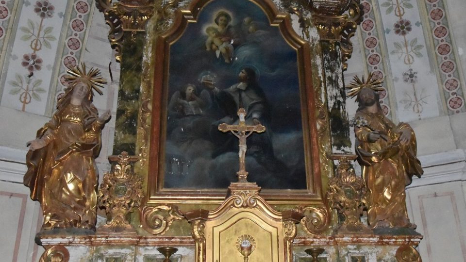 Oltářní obraz v kostele ve Chmelíku