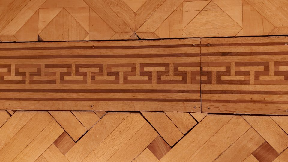 Detail renovované původní podlahy vily, parkety pocházejí ze Schejbalovy továrny