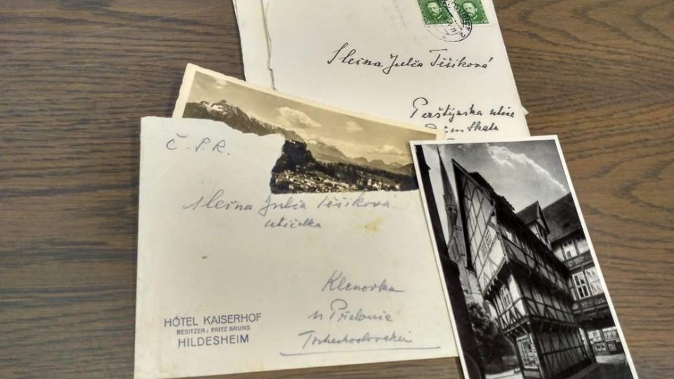 Dopisy a pohlednice Julii Těšíkové, které poslal Fugger z Německa