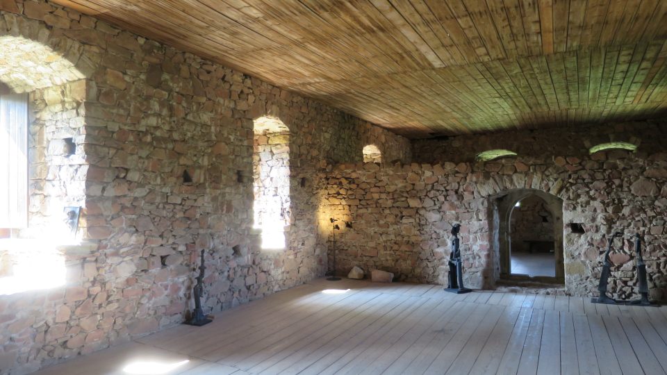 Velký sál druhého patra hradu Litice nad Orlicí