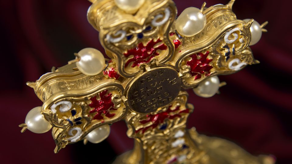 Kopie korunovačních klenotů - detail královského jablka