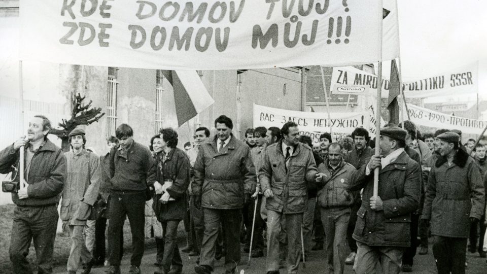Pochod proti přítomnosti sovětských vojáků ve Vysokém Mýtě