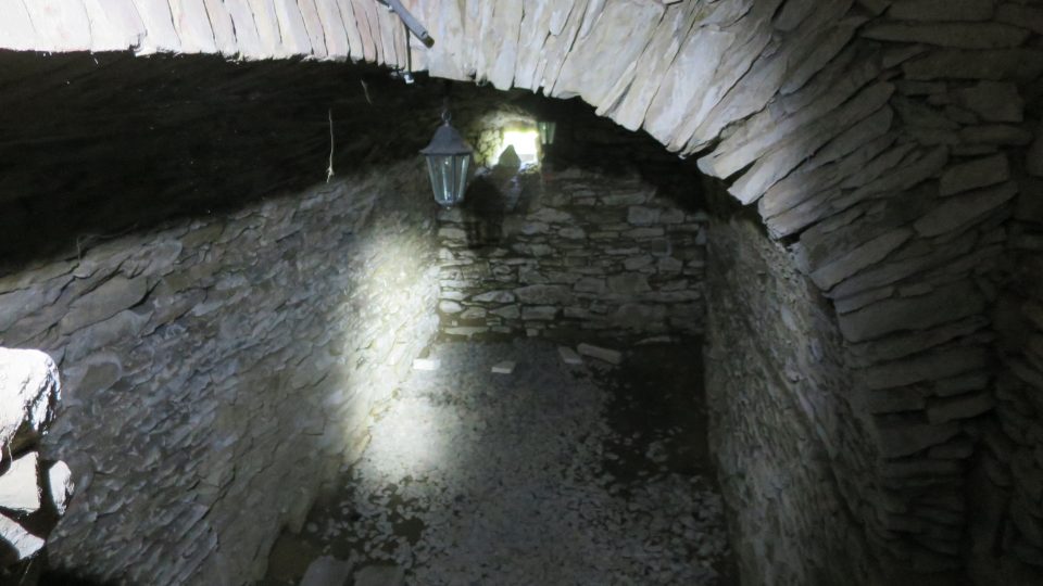 Sklepní prostory někdejší středověké tvrze se zachovaly dodnes