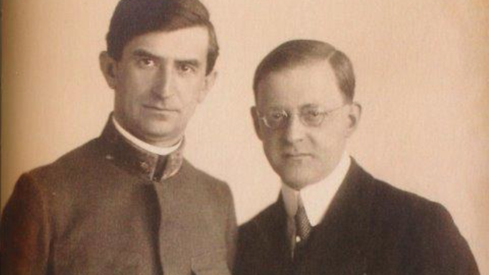 Josef Gočár (vlevo) a Josef Binko