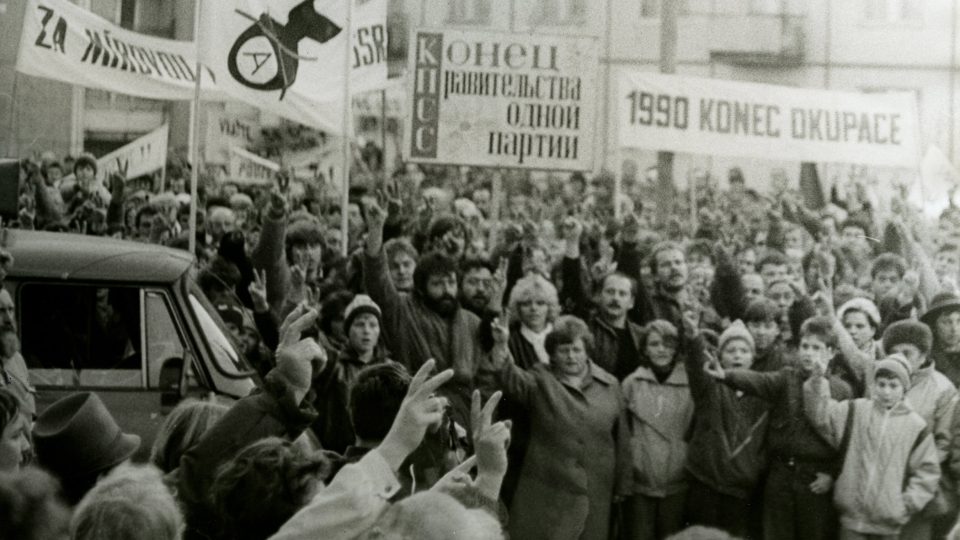 Občané Vysokého Mýta protestují proti sovětským vojákům