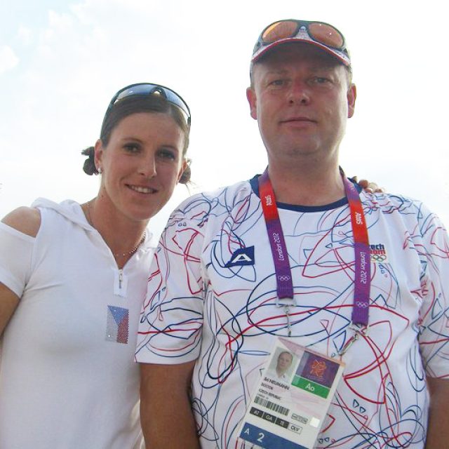 Reprezentační lékař Jiří Neumann se Zuzanou Hejnovou | foto:  archiv Jiřího Neumanna