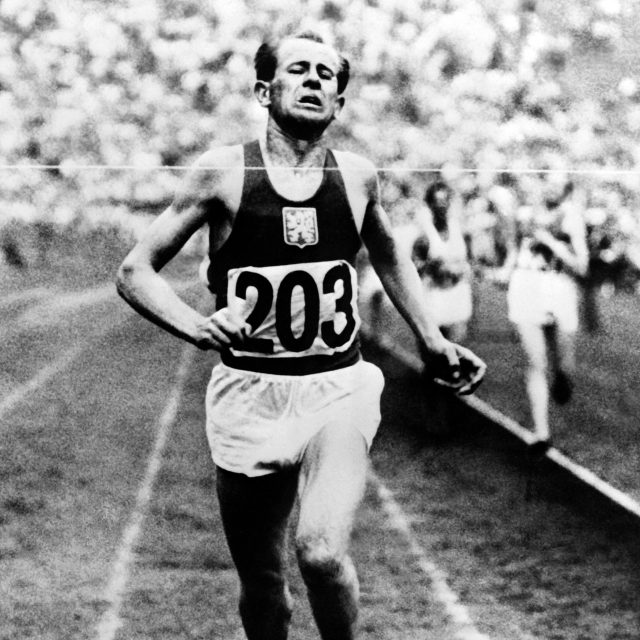 Emil Zátopek na olympiádě v Londýně 1948 | foto: Profimedia