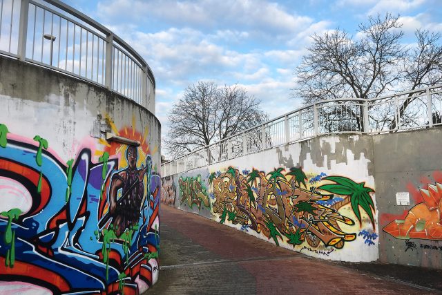 Legální plocha pro graffiti v Pardubicích | foto: Ondřej Wolf,  Český rozhlas