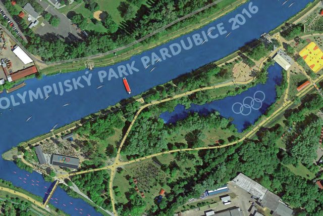 Plánek olympijského parku Na Špici | foto:  Statutární město Pardubice