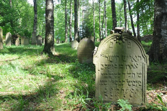 Jeden ze starších náhrobků dřevíkovského židovského hřbitova | foto: Šárka Kuchtová,  Český rozhlas