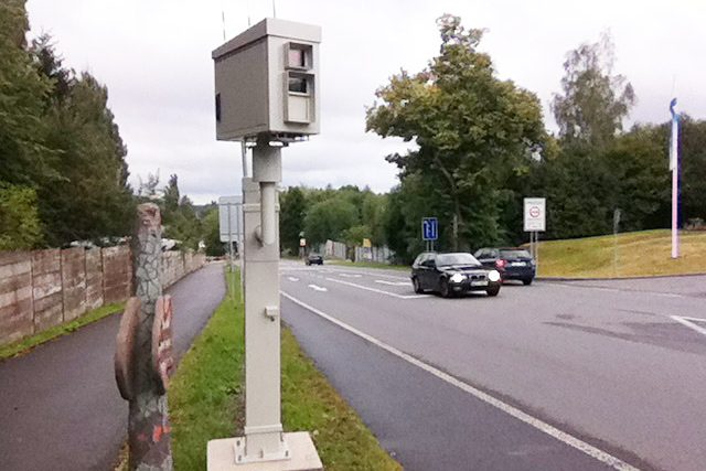 Radar v Poličské ulici v Hlinsku | foto: Tereza Hašková