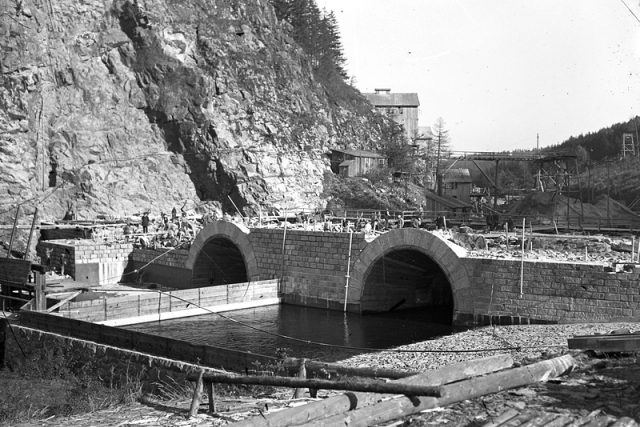 Výstavba přehrady Seč | foto:  archiv města Seč