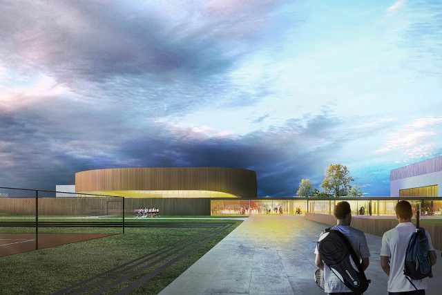 Vizualizace nového sportovního areálu na Dukle podle vítězného návrhu | foto:  Atelier CMJN