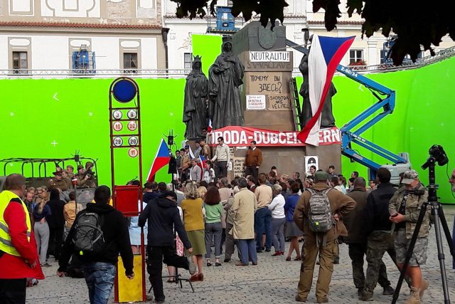 Filmaři natáčí film o Janu Palachovi v Pardubicích | foto: Ivana Seidnerová,  Český rozhlas