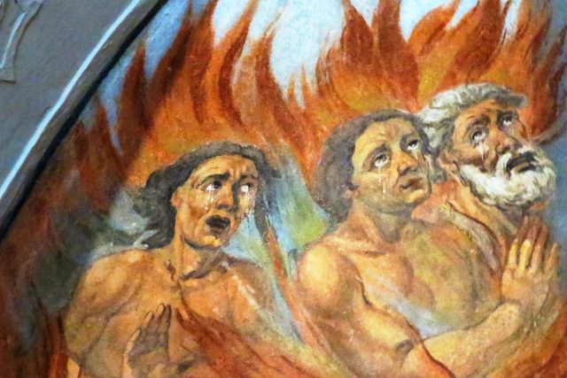Duše v očistných plamenech,  detail výzdoby Očistcové kaple v Litomyšli | foto: Tereza Brázdová,  Český rozhlas