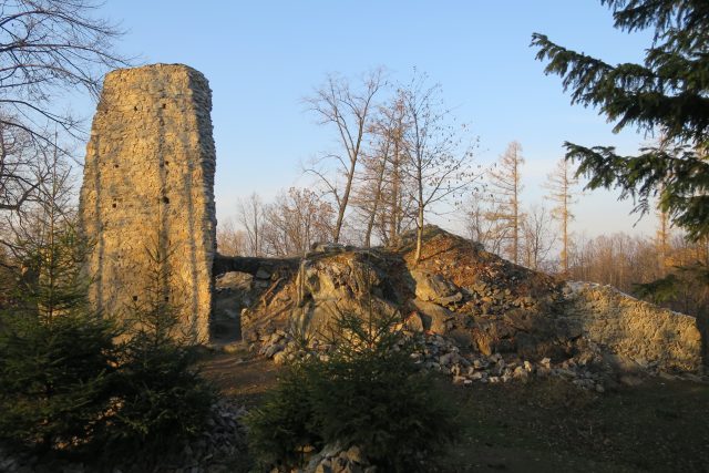 Pohled na zříceninu hradu Rabštejn od hlavní přístupové cesty  | foto: Tereza Brázdová,  Český rozhlas