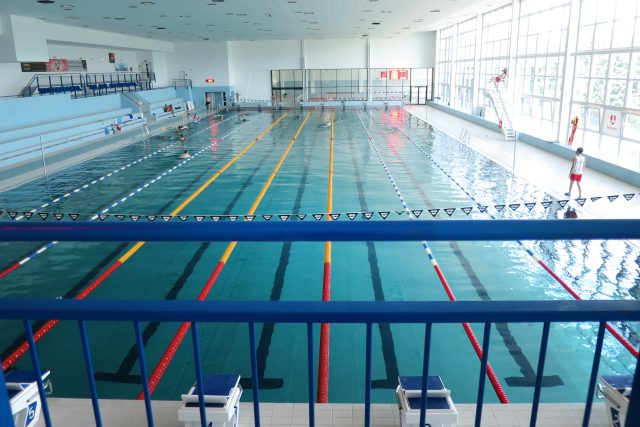Padesátimetrový plavecký bazén Aquacentra Pardubice | foto: Jitka Slezáková,  Český rozhlas