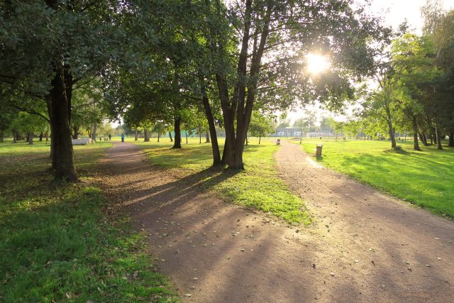 Park Mlynářka je oblíbeným místem sportovců,  dětí,  pejskařů i celých rodin | foto: Barbora Slezáková,  Český rozhlas