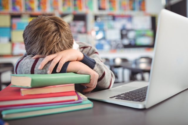 Školák je unavený z domácí výuky | foto: Profimedia