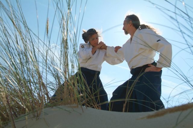 Bojovníci trénují aikido v přírodě | foto: Profimedia