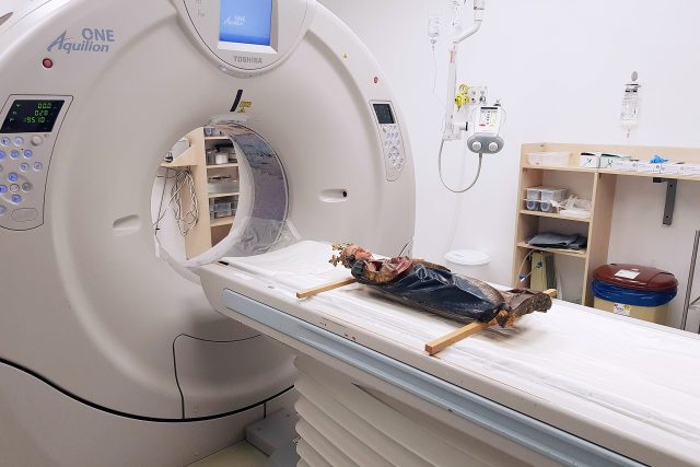 Panna Marie na vyšetření tomografem v nemocnici v Pardubicích | foto: Naďa Kubínková,  Český rozhlas
